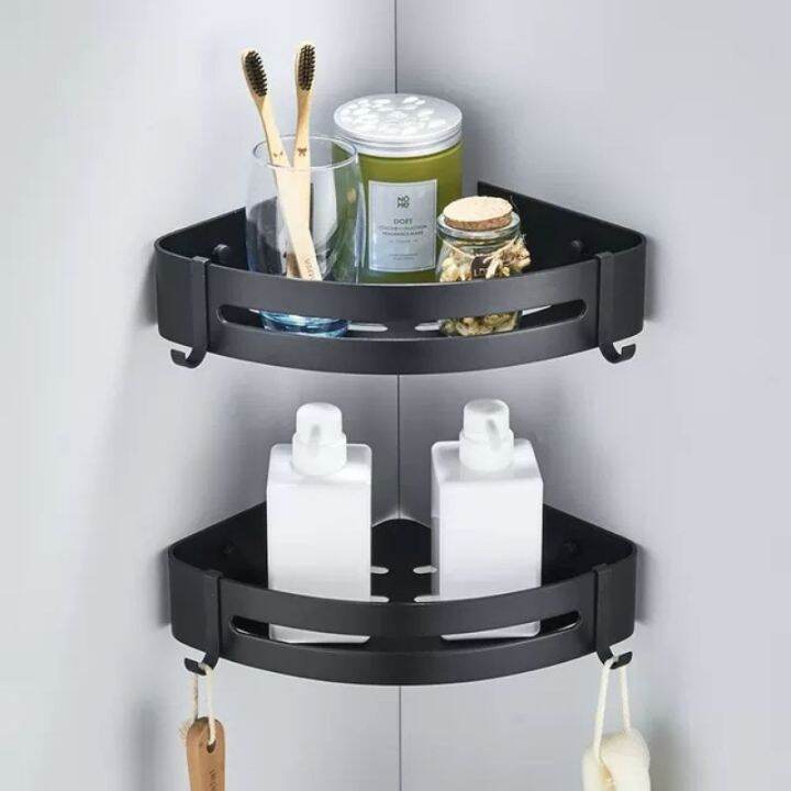 1pc No Drill Shower Corner Shelf, Toilet Corner Shelf, Bathroom Triangular  Storage Rack, Wall-mounted Bathroom Storage Rack