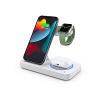 ZZOOI 15W Qi Wireless Charger3 in 1 Fast Charging Dock for Apple Watch 7 Airpods Pro  For iPhone 14 13 12 11 XS XR X 8 Samsung S22 S21