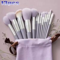 【CW】✟﹍  Make up Brushes 13pcs Makeup Set 6 Colors Soft Hair Female Tools Foundation Eyeshadow Eyeliner