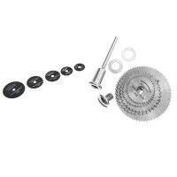 2 Set Metal HSS Circular Saw Blade Set Cutting Discs for Dremel Rotary Tool, Silver &amp; Black