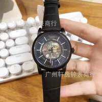 นาฬิกา6008ซามูไรสีดำธุรกิจกลไกอัตโนมัติเต็มรูปแบบกลวงของผู้ชาย Jialan D Watch W Move Bsgy