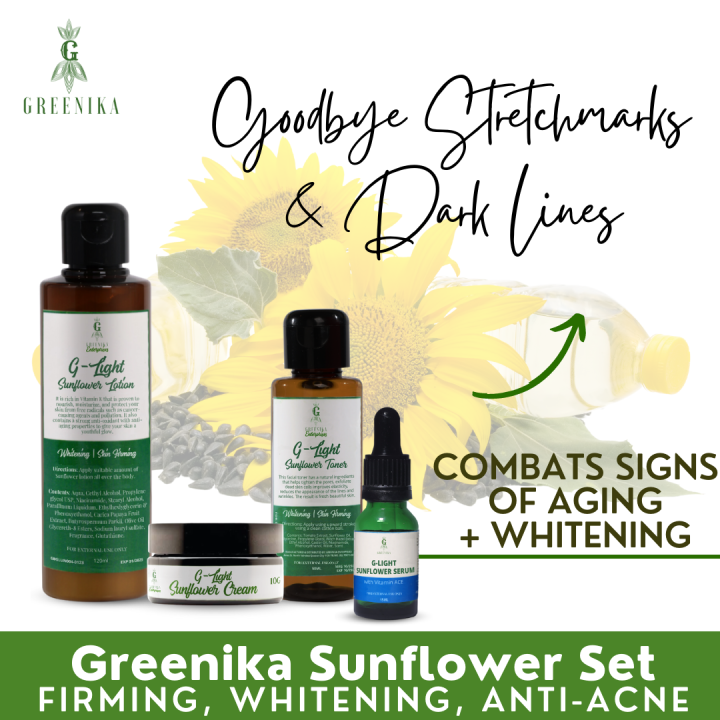 [ SUNFLOWER OIL SKIN CARE SET ] Greenika GLight Sunflower Set with