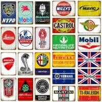 Motorcycle Bike Car Brand Vintage Metal Signs Motor Oil Tin Sign Wall Plaque Garage Gas Station Home Art Plate Painting Decor