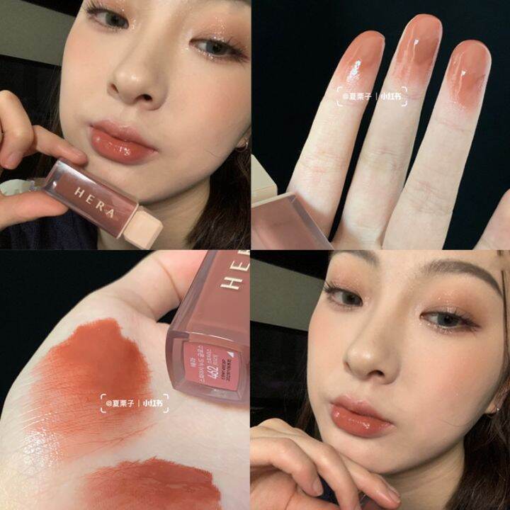 Korea Hera Hera Heryan Lip Glaze Lip Gloss 462 Peach Cinnamon Nude Milk ...