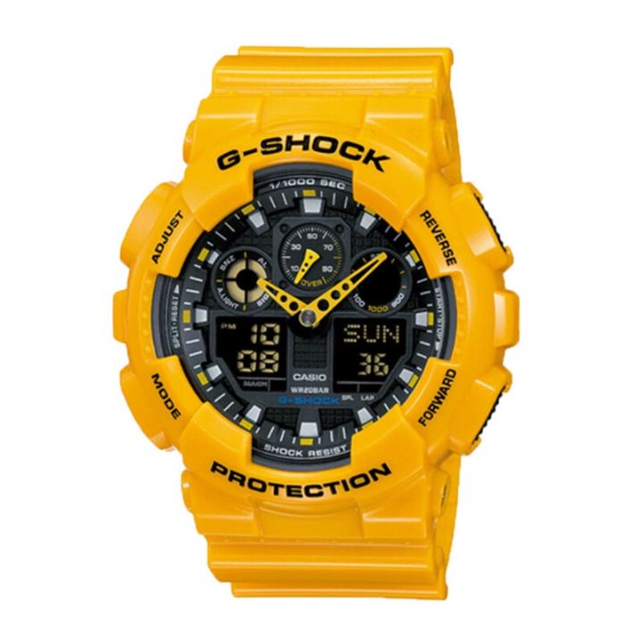 casio-g-shock-นาฬิกาข้อมือ-รุ่น-ga-100a-9adr-bumblebee-limited-edition-สายเรซิน-สีเหลือง