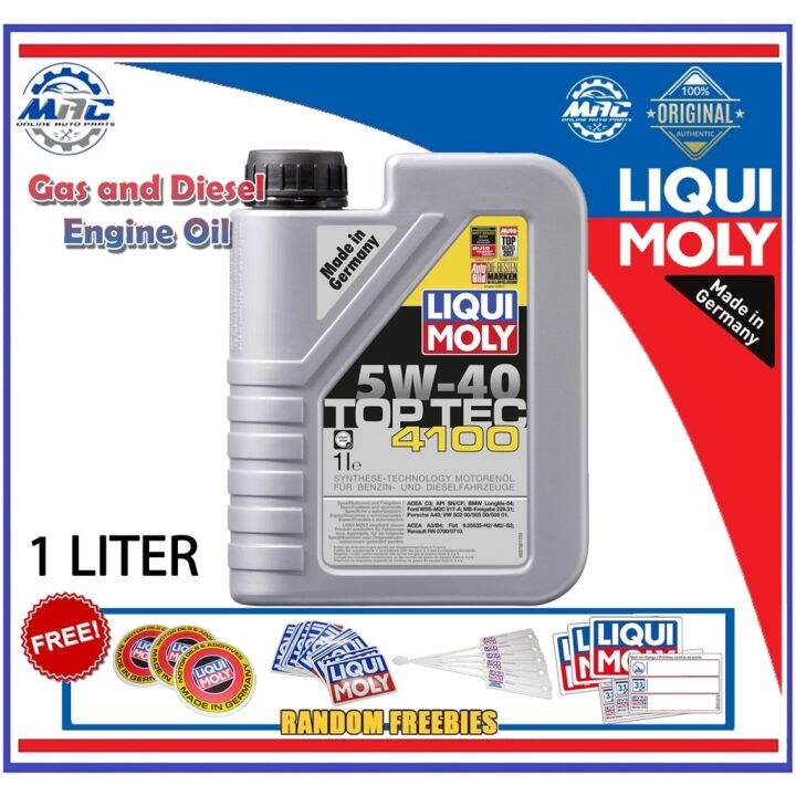 Liqui Moly Top Tec 4100 SN/CF 5W-40 Fully Synthetic Technology Engine ...