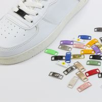 2023 New Men and Women DIY Shoe Decoration Suit Sneaker Shoelace Metal AF1 Tag Shoelaces White Flat laces 19 Colors