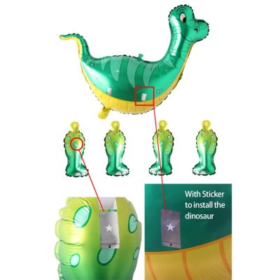 3D dinosaur balloons foil standing green dinosaur tanystropheus dragon birthday deco party supplies boy kids toys helium globals