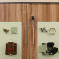 spring loaded bolt cabinet double swing door latch and lock with two keys locker set accessories Door Hardware Locks Metal film resistance