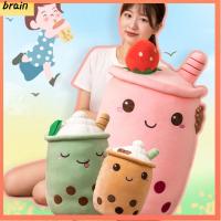 BRAIN ปาร์ตี้ สีชมพู ของขวัญให้เพื่อน น่ารัก คาวาอิ หมอนตุ๊กตายัดไส้นุ่ม เบาะ ลายถ้วยชานมไข่มุก