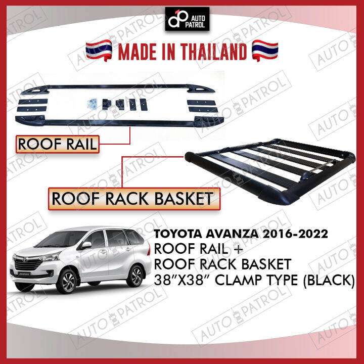 TOYOTA Avanza 20162022 Roof Rack Carrier 38"X38" & Roof Rail Package