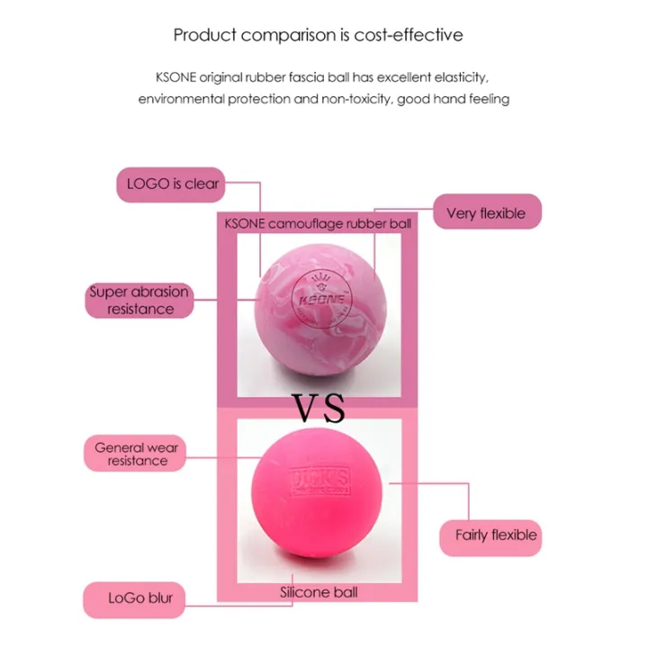 KSONE Lacrosse Massage Ball-Portable Fitness Massage Ball -Muscle Massage Roller-Relaxation Soft Massage Ball
