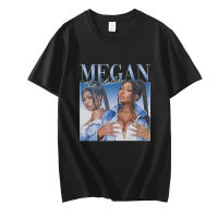 Rap นักร้อง Megan Thee Stallion กราฟิกพิมพ์เสื้อยืด Unisex Vintage สั้นแขนเสื้อยืด Streetwear Harajuku ขนาดใหญ่ Tees