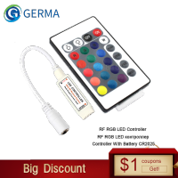 【Worth-Buy】 PIN UP GERMA รีโมทคอนโทรลขนาดเล็ก RGB RF DC 12V 24ปุ่มควบคุมไร้สายสำหรับรีโมทคอนโทรล3528 5050 RGB LED Strip ตัวควบคุมการหรี่ไฟ