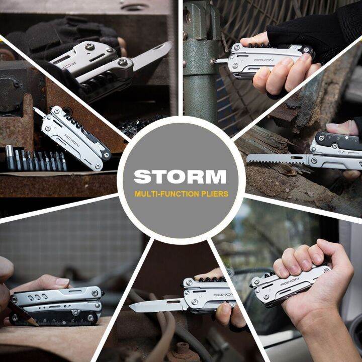 roxon-storm-s801s-คีม-และเครื่องมืออเนกประสงค์-16-ฟังก์ชั่น-in-1-มาพร้อมหัวเปลี่ยนไขควง