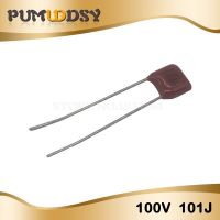 20PCS 100V101J 100V 100PF 100P 100V 101 63V101J Pitch 5MM CBB Polypropylene film capacitor WATTY Electronics