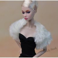 【Ready Stock】 ✶✧✾ C30 Fashion White Long Plush Shawl Pashmina For Barbie Dolls For Monster High Doll