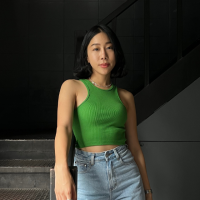 Ultra-Comfort Basic Crop-Top (เสื้อครอป) - GREEN (READY-TO-SHIP)