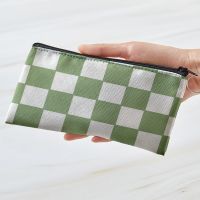 ◆♝☁ Unisex Canvas Coin Bag Purse Women Checkerboard Coin Money Card Holder Wallet Case Zipper Key Storage Pouch For Kid Girl Gift