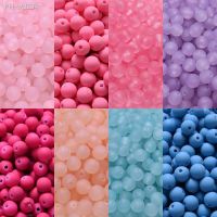 6/8/10mm 50/100pcs Acrylic Beads Rubber Jelly Matte Beads For Jewelry Makeing DIY Earring Necklace Bracelets Craft Accessories