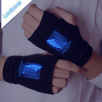 Attack on Titan Luminous s Knitting Warm Half Finger Wrist Mittens Wings of Liberty Eren Mikasa Cosplay Props Accessories