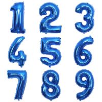 2022 Happy New Year 16 inch Number Balloons Number 0-9 Blue Foil Balloons Baby Shower Birthday Party decoration