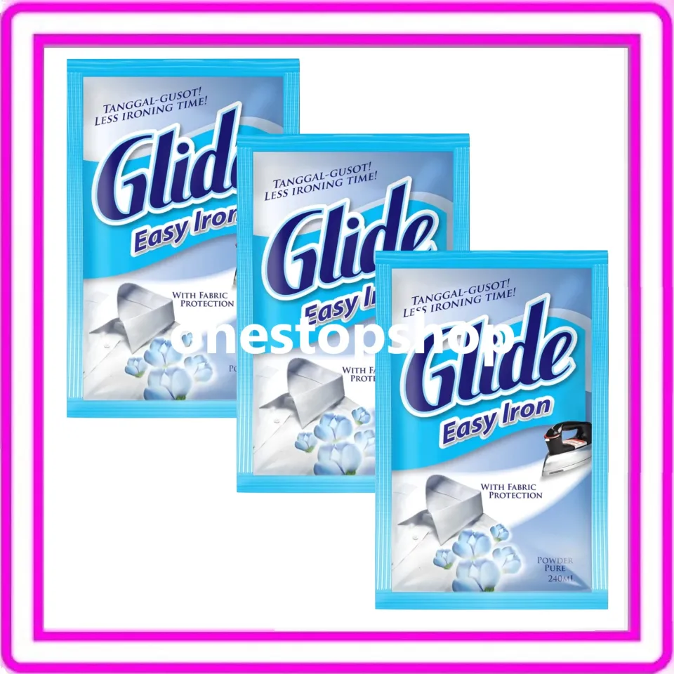 Glide Easy Iron/ with Fabric Protection/ Starch Spray 500ml Ironing powder  pure and fresh bouquet tanggal gusot