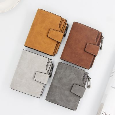 New Ladies Short Wallet Womens Zipper Wallet Multi-function Fashion Simple Fresh Large-capacity Leather Coin Purse Clutch