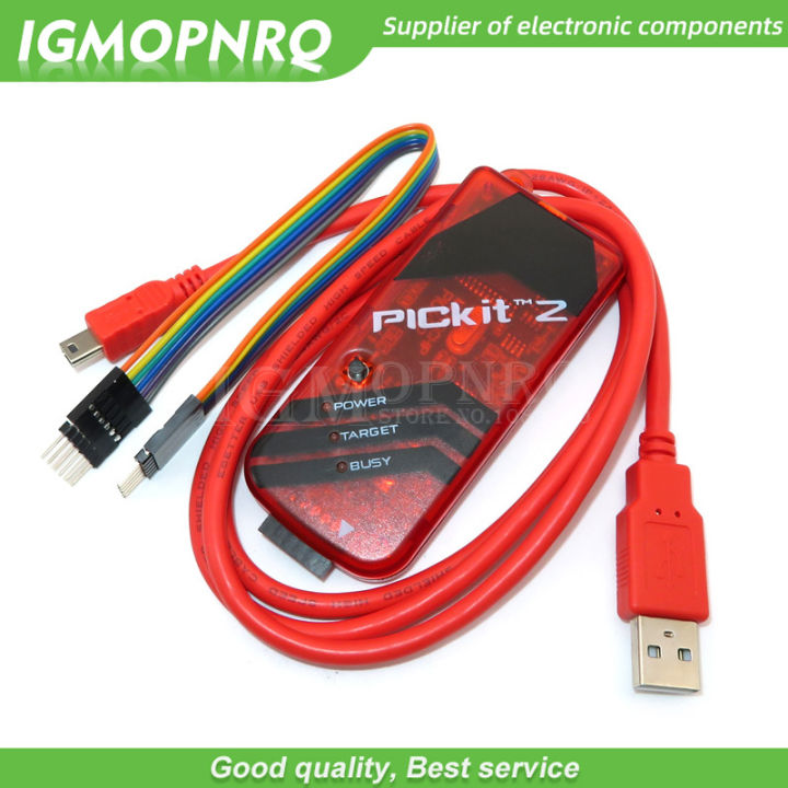 5เซ็ต PICKIT2 PIC Kit2จำลอง PICKit 2โปรแกรมเมอร์ Emluator สีแดง W สาย USB Dupond ลวด IGMOPNRQ