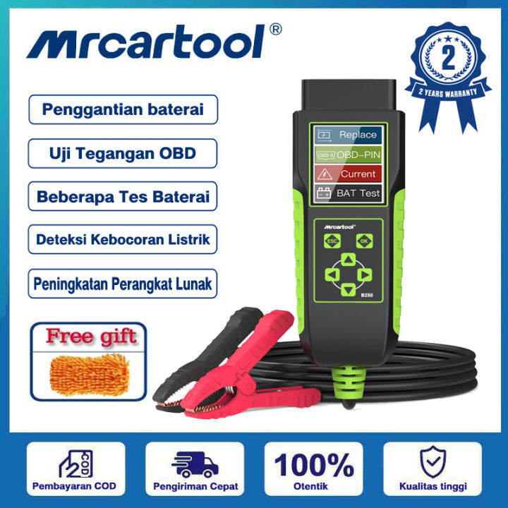 MRCARTOOL B250 Penguji Baterai Alat Diagnostik Otomotif Uji Tegangan