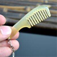 【LZ】☈  Adorável Natural Ox Horn Mini Keychain pente portátil Pet Combs presente da promoção grande venda L047