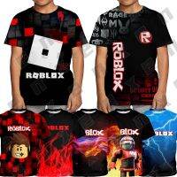 ROBLOXS เสื้อยืดเด็กชายเสื้อเด็กแบบแฟชั่นเสื้อเกมฤดูร้อนแขนสั้น3-13ปี