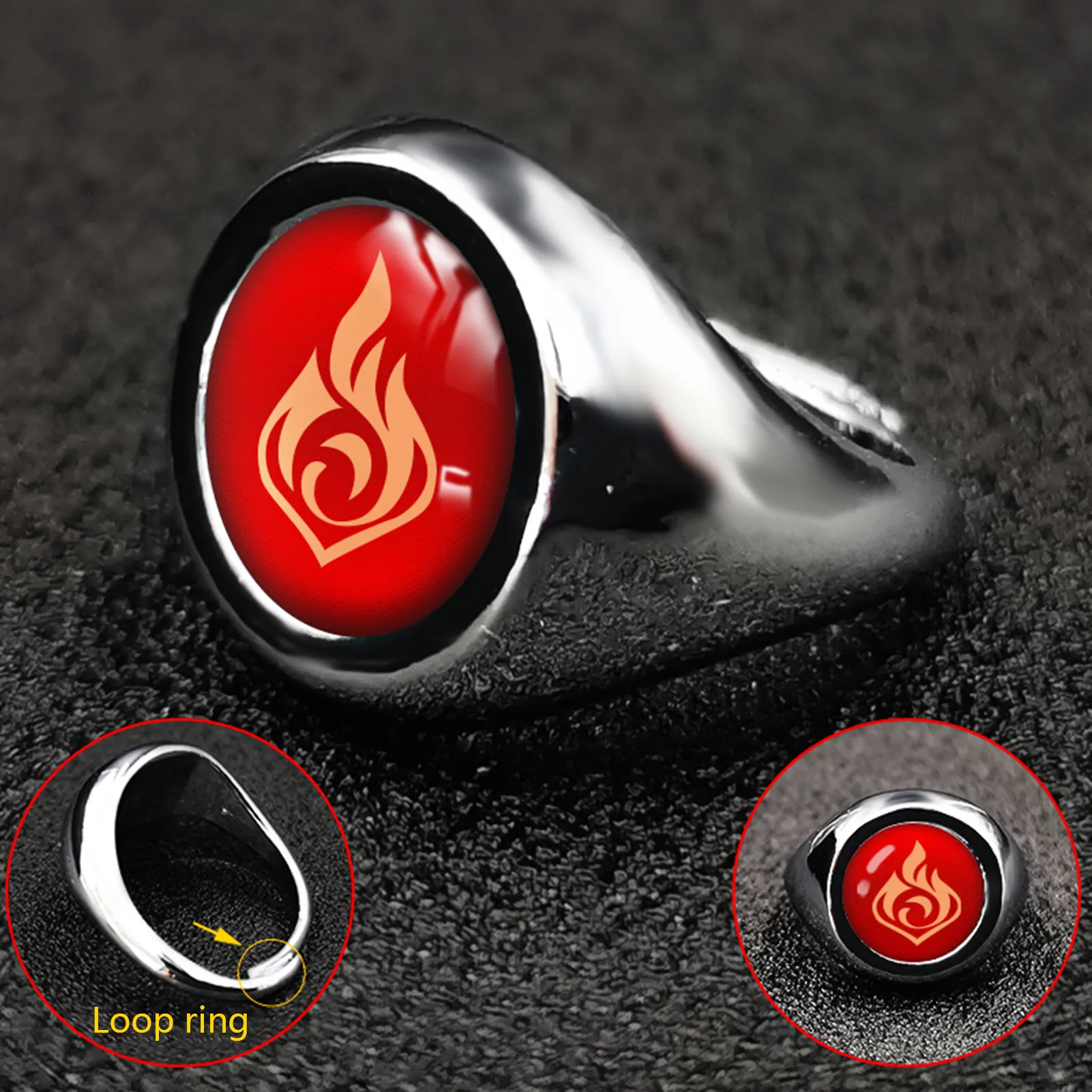 Anime Genshin Impact Ring Element Vision God's Eye Mondstadt Liyue  Snezhnaya Inazuma Accessories | Lazada PH