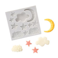 Star Moon Cloud Shape Silicone Mould DIY Fondant Cake Mold Gummy Chocolate Mold Baking Appliance for Sugarcraft Confectionery