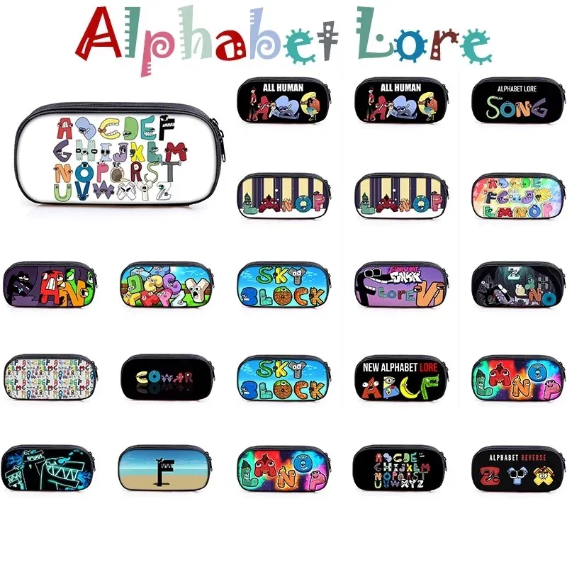 Alphabet Lore Letter Legend Game Student School Bag Pencil Bag