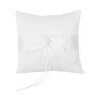 Ivory Faux Pearl Flower Wedding Party Pocket Ring Pillow Cushion 4inch x 4inch