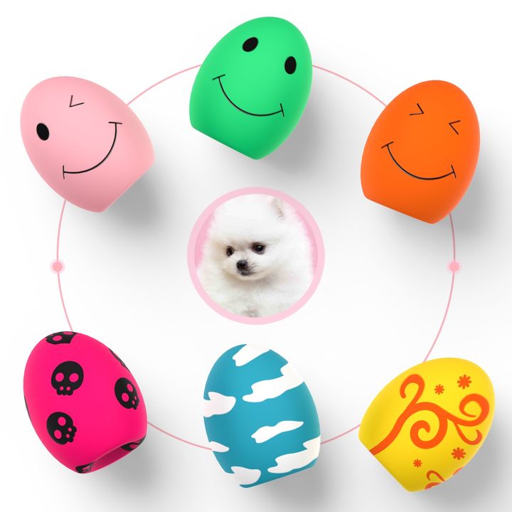 Love pets] 6/8/Pcs Cute Dog Ball Squeak Sound Rubber Puppy Toys ...