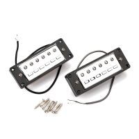 Set of 2 Pcs Mini 6 String Guitar Humbucker Pickups with Black Ring for Electric Guitar Parts