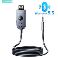 Joyroom อะแดปเตอร์5.3 Aux บลูทูธ Meningkatkan Penerima Bluetooth Kereta Tanpa Wayar USB แจ็ค3.5มม. เสียงเพลงไมโครโฟน