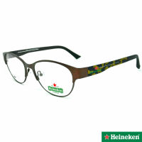 Heineken ไฮเนเก้น แว่นตา รุ่น HE-91502 C-8 สีน้ำตาล วัสดุ สแตนเลส สตีล Stainless Steel + ทีอาร์90 TR90 กรอบ เต็ม Full frame กว้าง w 137 mm. ขา ข้อต่อ ขาบานพับ Hinge legs เบามาก แฟชั่น Glasses Frame Eyeglass Eyewear รับตัดเลนส์ทุกสายตา