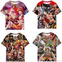 เสื้อยืดแขนสั้นลําลอง พิมพ์ลายอนิเมะวันพีช Luffy Zoro Hancock 3 มิติ แฟชั่นสําหรับผู้ชาย และผู้หญิง