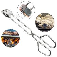 Convenient BBQ Tools Stainless Steel Scissors Type Grilled Food Clip Barbecue Accessories Portable Tongs Outdoor Gadget Cooking Utensils