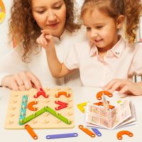 Preschool Educational Toys Montessori Toys Pegboard Puzzle Toys Improve Logical Thinking Shape Color Sorter Game for Boys Girls