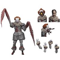 “》 {} NECA Pennywise ฟิกเกอร์ LED 4หัวสตีเฟนคิงสุดยอด Pennywise ตัวตลกเต้นรำของเล่นตุ๊กตาขยับแขนขาได้ของขวัญวันฮาโลวีน