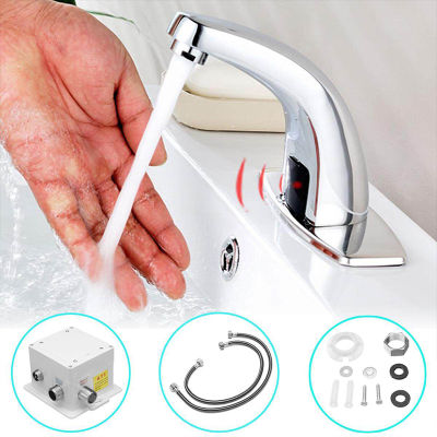 พร้อมส่ง ก๊อกน้ำอัตโนมัติ ก๊อกน้ำเซ็นเซอร์ ก๊อกน้ำ ก๊อกอ่างล้างมือ Hands-free infrared bathroom basin faucet หัวก๊อกน้ำ ก๊อกน้ำ