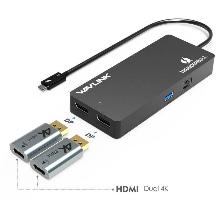 WAVLINK 2x 3 USB HUB Mini Dock, Dengan USB 3.0 Dan Gigabit Ethernet ...