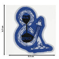 JPatch - TIME SPACE No.8 จรวด นักบินอวกาศ มนุษย์อวกาศ องค์การนาซ่า (NASA) สำรวจโลก จักรวาล ดวงดาว กาแล็กซี่ ตัวรีดติดเสื้อ อาร์มรีด อาร์มปัก มีกาวในตัว การ์ตูนสุดน่ารัก งาน DIY Embroidered Iron/Sew on Patches