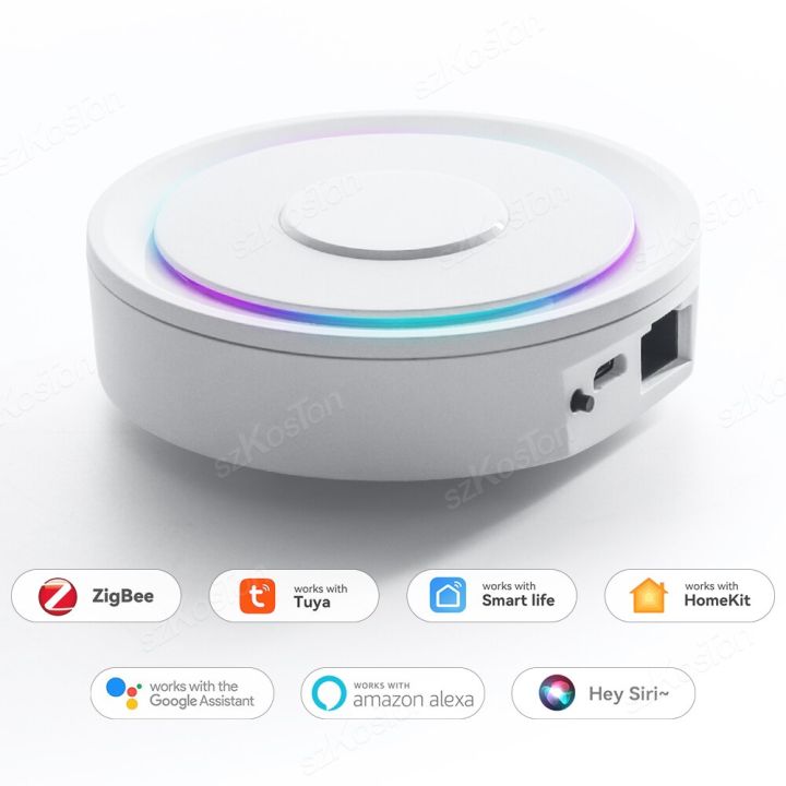 Smart Zigbee Hub Work With Homekit Wired Gateway Remote Control Smart Home  Bridge Voice Control Via Siri