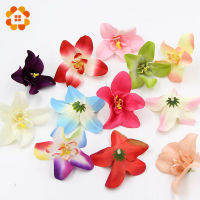 【cw】20pcslot Artificial Silk Orchid Flower Heads For Wedding Decoration DIY Wreath Gift Scrapbooking Craft Supplies Fake Flower