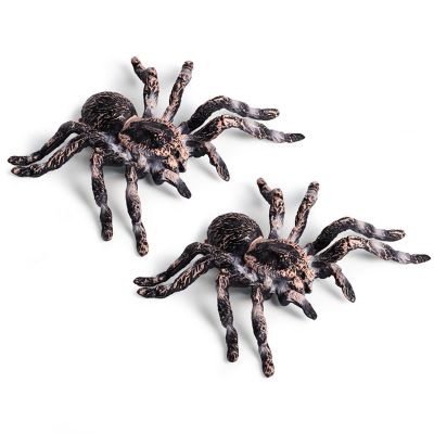 2Pcs 9.5cm Large Fake Realistic Spider Insect Model Toy Fun Halloween Scary Prop